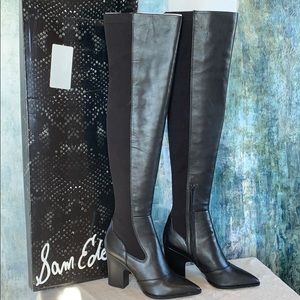 Sam Edelman Natasha Black Leather US7 EU37 OTKB